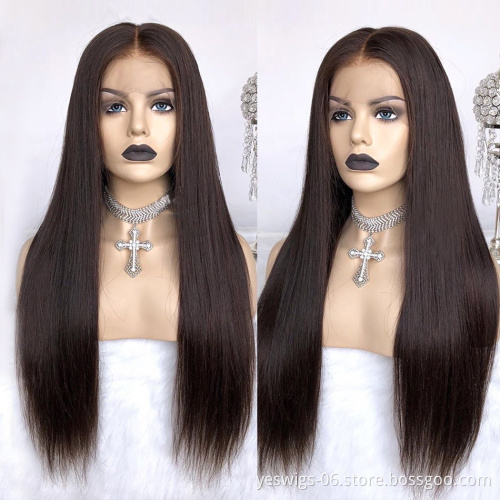 Yeswigs 100% Cuticle Aligned Mink Brazilian Hair Full Transparent Lace Wigs Virgin Human Hair 13*6 HD Deep Wave Full Lace Wig